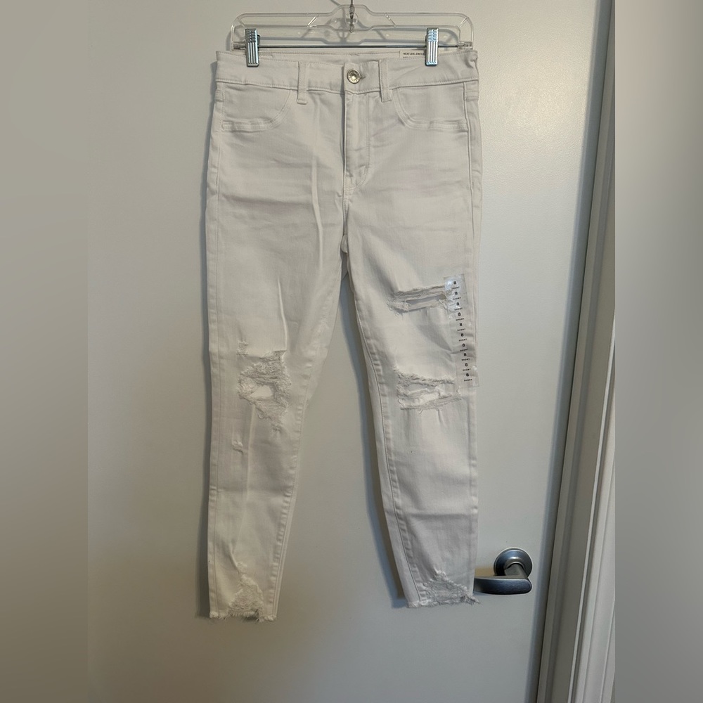 American Eagle Next Level Stretch White hi-rise jegging, 8 short